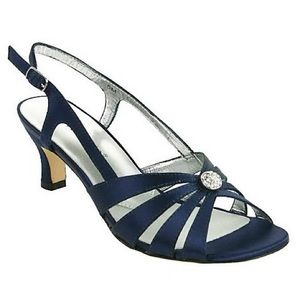 Never Worn David Tate Navy Evening Shoes, size 9.5